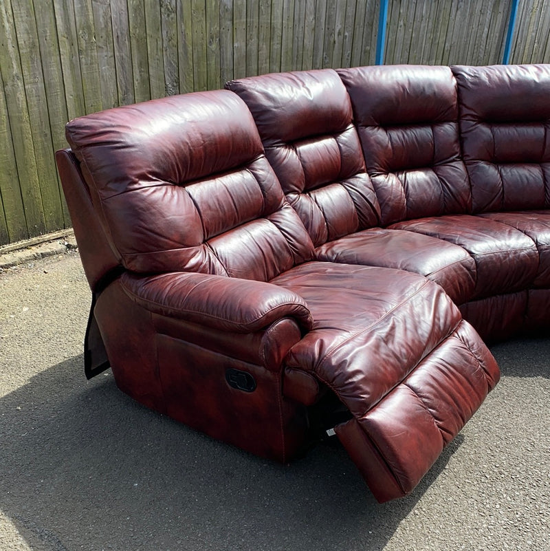 Curved recliner sofa
