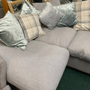 Corner sofa with chair and footstool