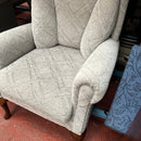 High back armchair