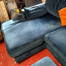 Corner sofa and footstool
