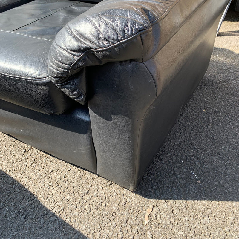 Corner sofa and footstool