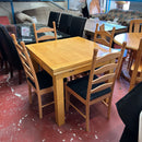 Extending table and chairs
