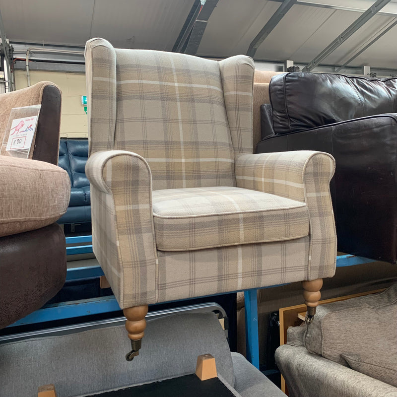 DUNELM armchair and footstool