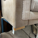 2x 3 seater sofas with footstool