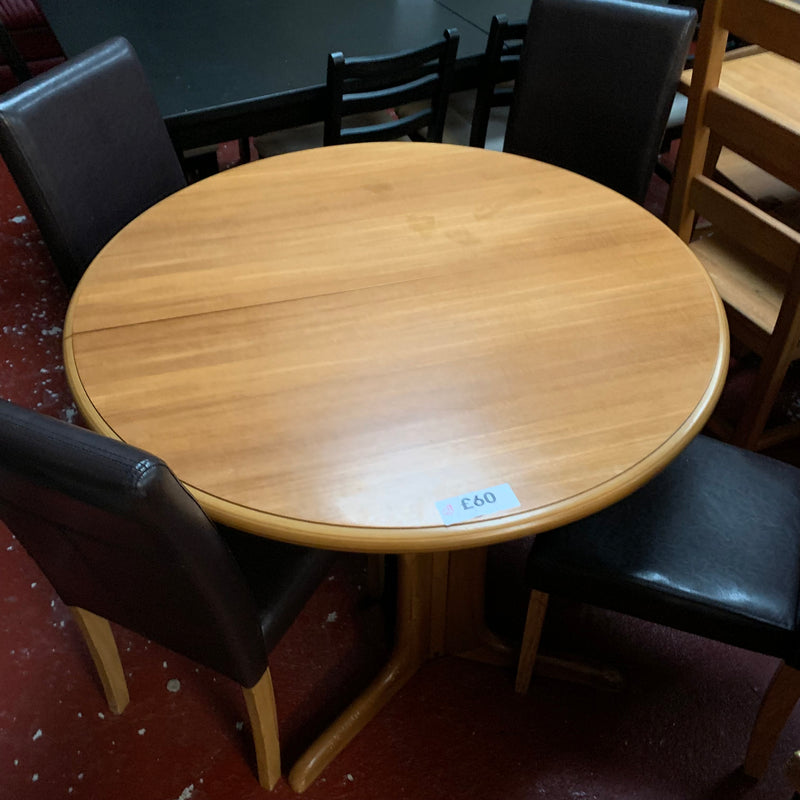 Extending table and chairs