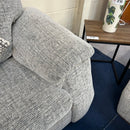 2 seater sofa and cuddle chair with footstool