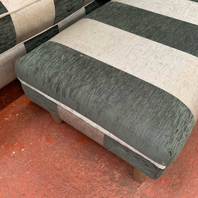 4 seater sofa and footstool