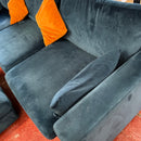 Corner sofa and footstool