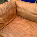 Corner sofa and footstool