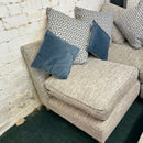 Corner sofa and footstool