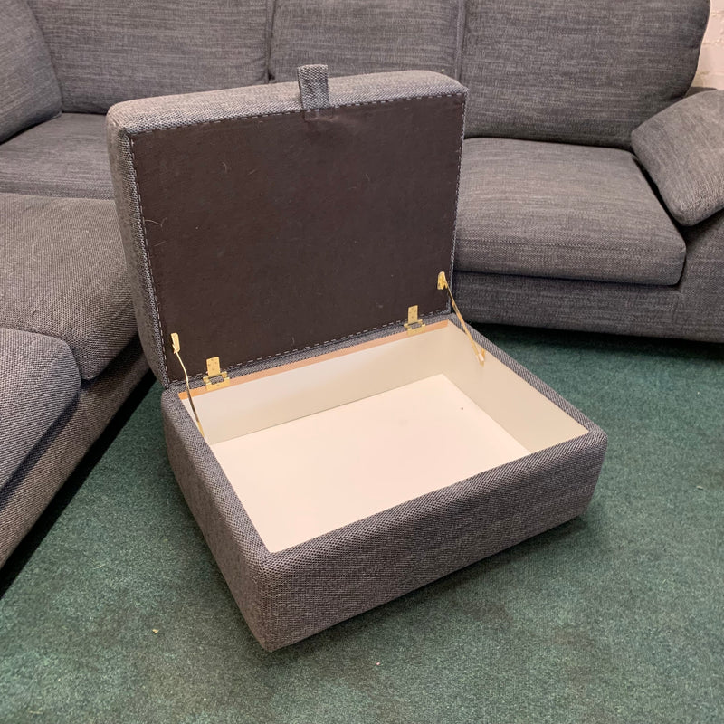 Corner sofa and footstool