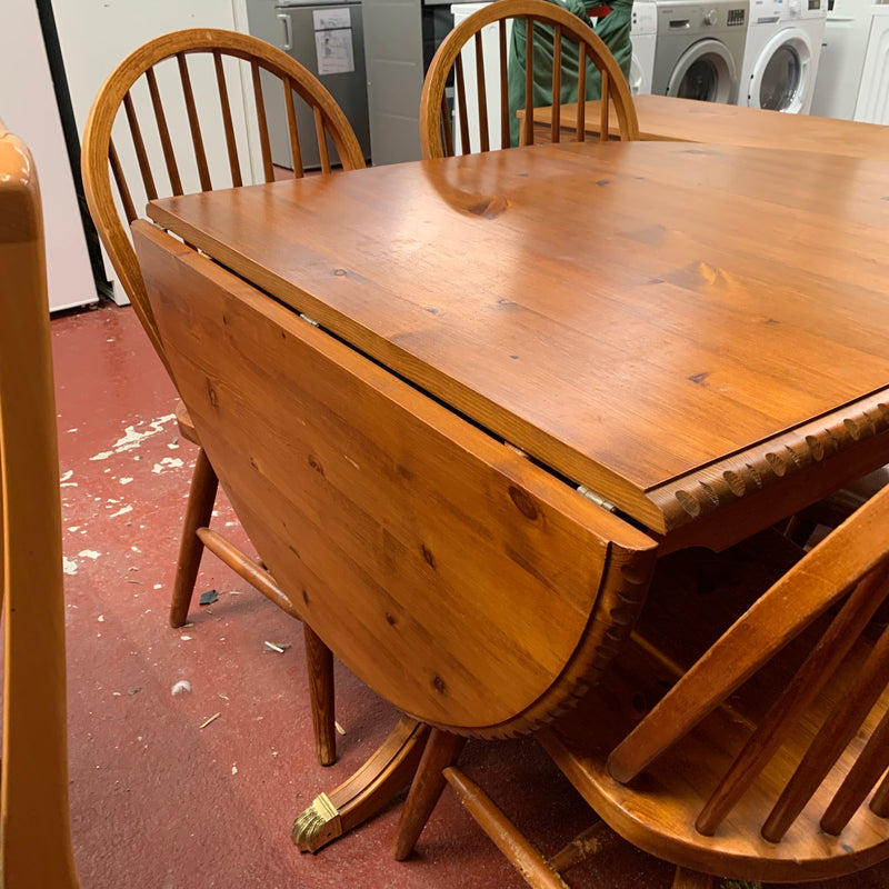 Extending table and chairs