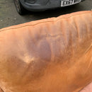 Corner sofa and footstool