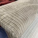 2x 3 seater sofas with footstool