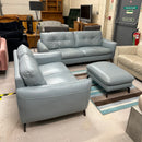 2 and 3 seater sofas with footstool