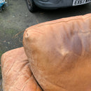 Corner sofa and footstool