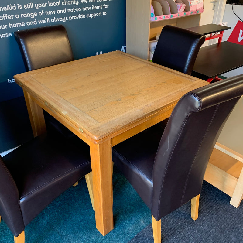 Extending table and chairs
