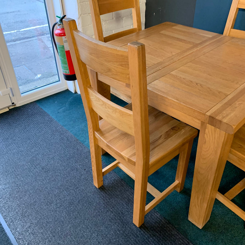 Extending table and chairs