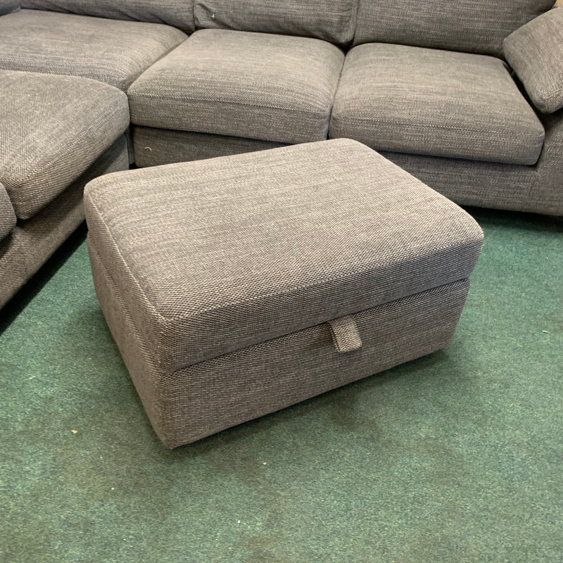 Corner sofa and footstool