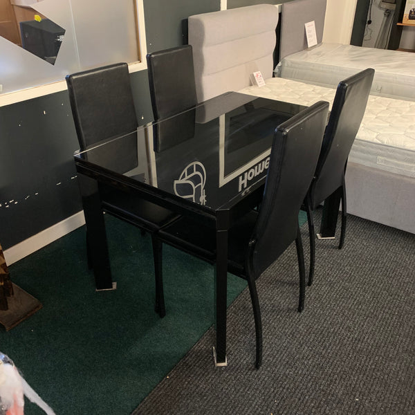 Extending table and chairs