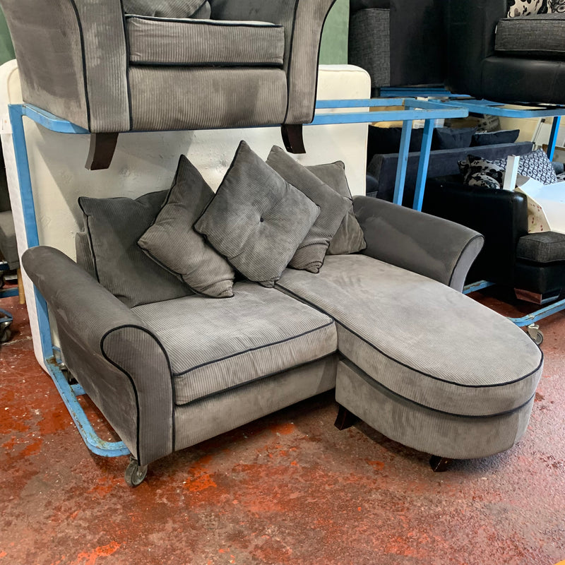 L shaped sofa and armchair