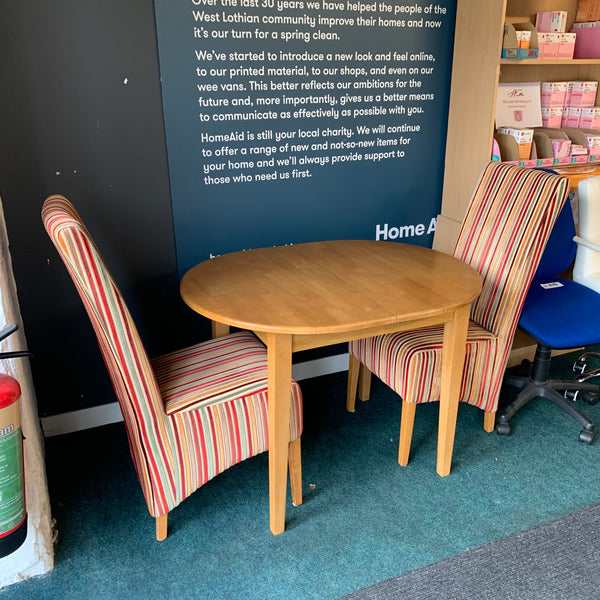 Extending table and chairs