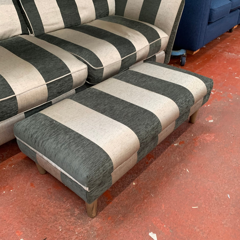 4 seater sofa and footstool