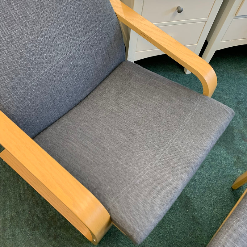 IKEA armchair and footstool