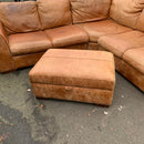 Corner sofa and footstool