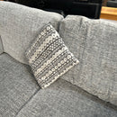 2 seater sofa and cuddle chair with footstool