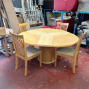 Extending table and chairs