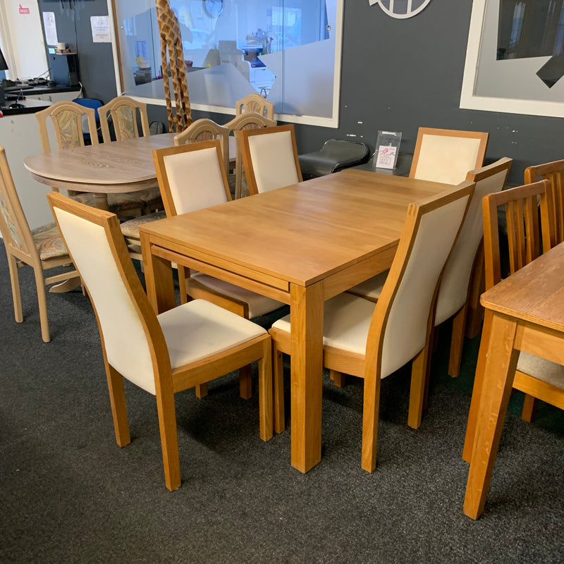 Extending table and chairs