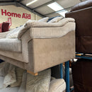 2x 3 seater sofas with footstool