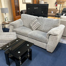 2 seater sofa and cuddle chair with footstool