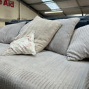 2x 3 seater sofas with footstool