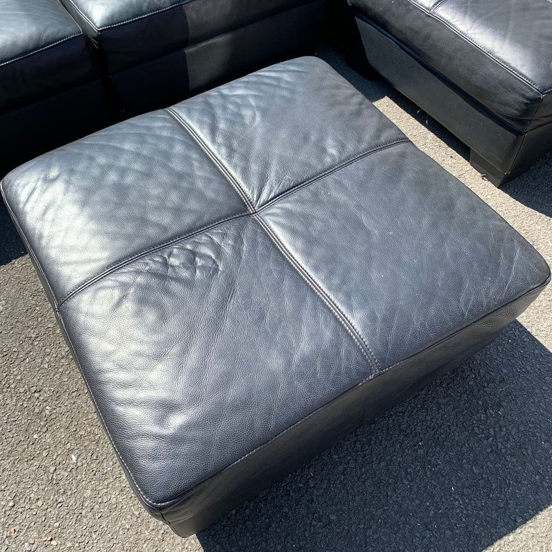 Corner sofa and footstool