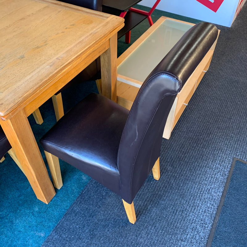 Extending table and chairs