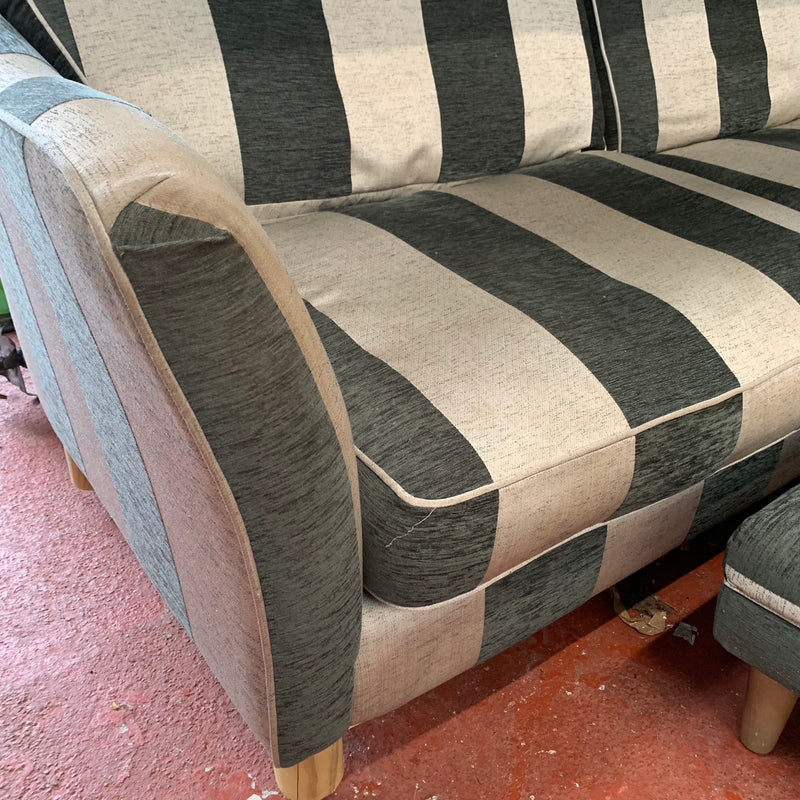 4 seater sofa and footstool