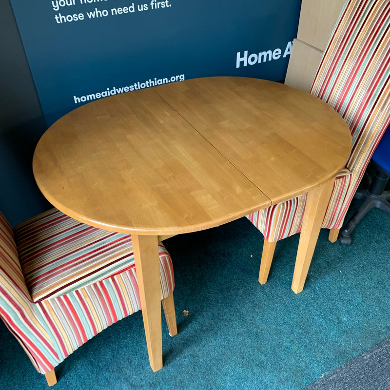 Extending table and chairs