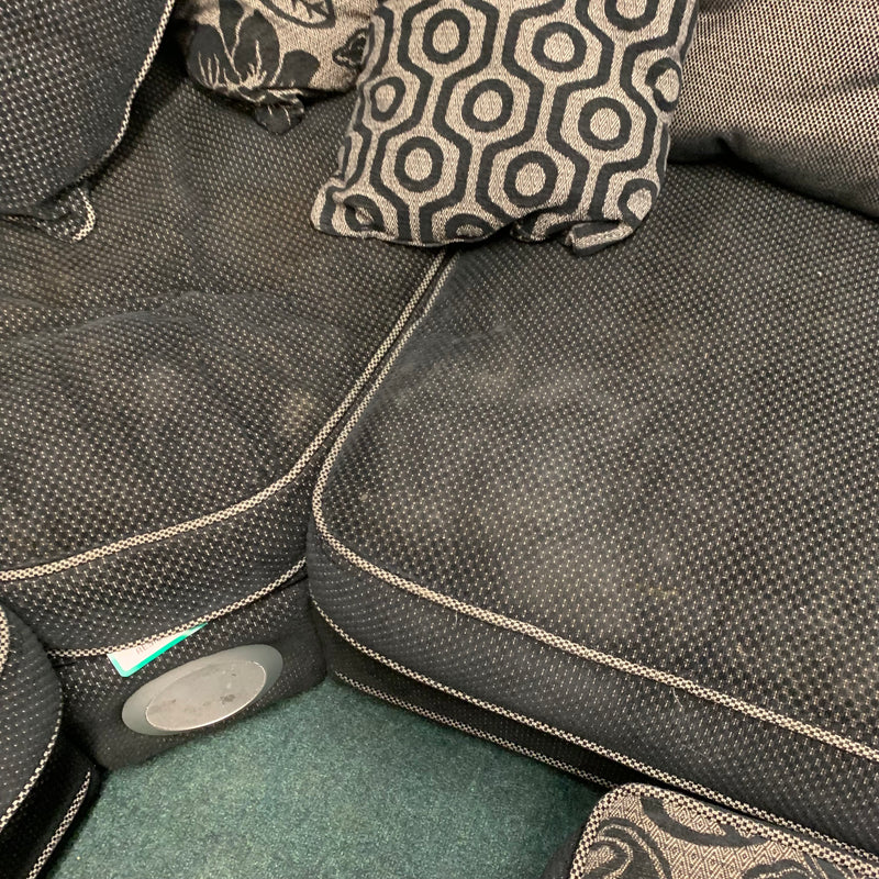 Corner sofa with armchair and footstool