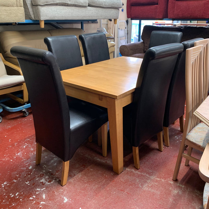 Extending table and chairs