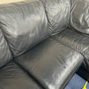 Corner sofa and footstool