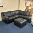 Corner sofa and footstool