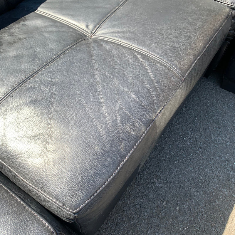 Corner sofa and footstool