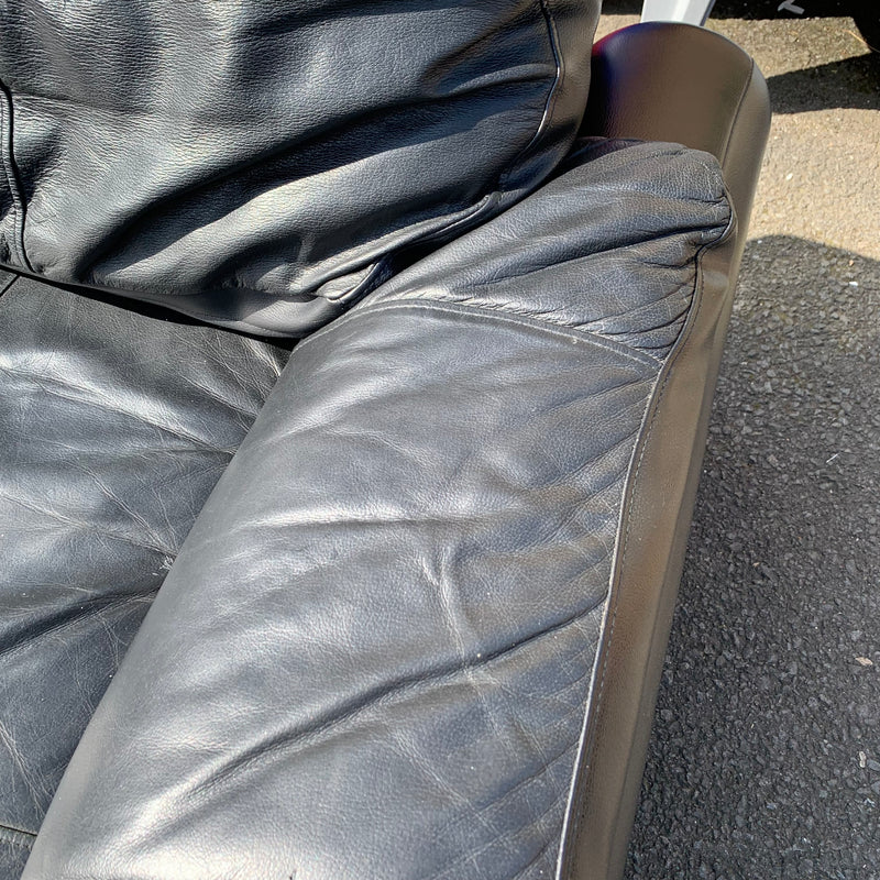 Corner sofa and footstool