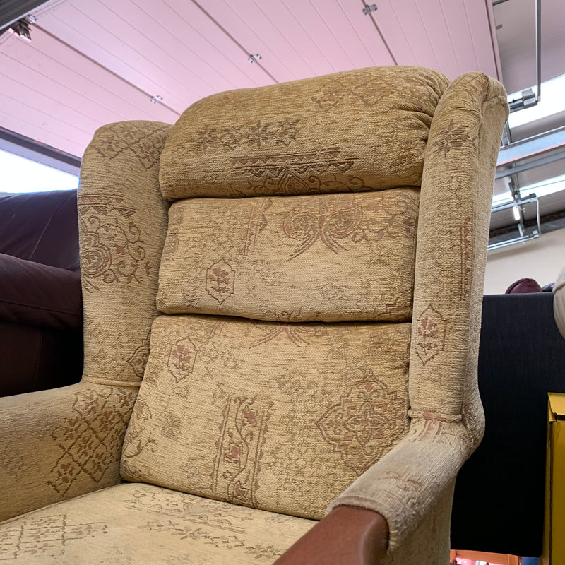 High back armchair
