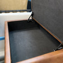 2 seater sofa and footstool