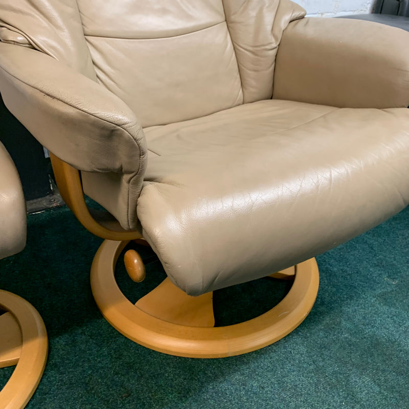 Armchair and footstool
