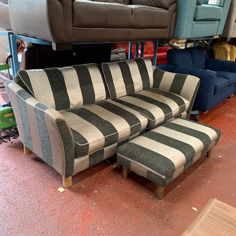 4 seater sofa and footstool