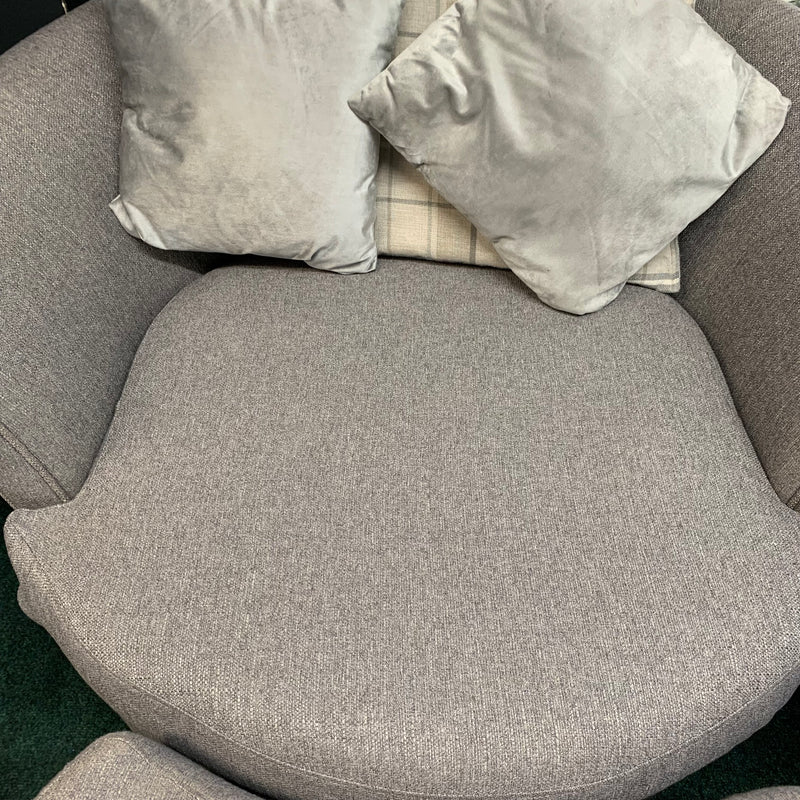 Corner sofa with chair and footstool